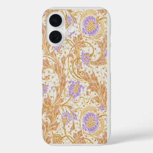 Funda iPhone 16 Artes y Oficios Walter Crane Arte Floral Púrpura