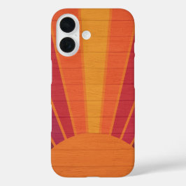 Funda iPhone 16 Artesanía Folk del Suroeste Rayos de Sol Soleados 