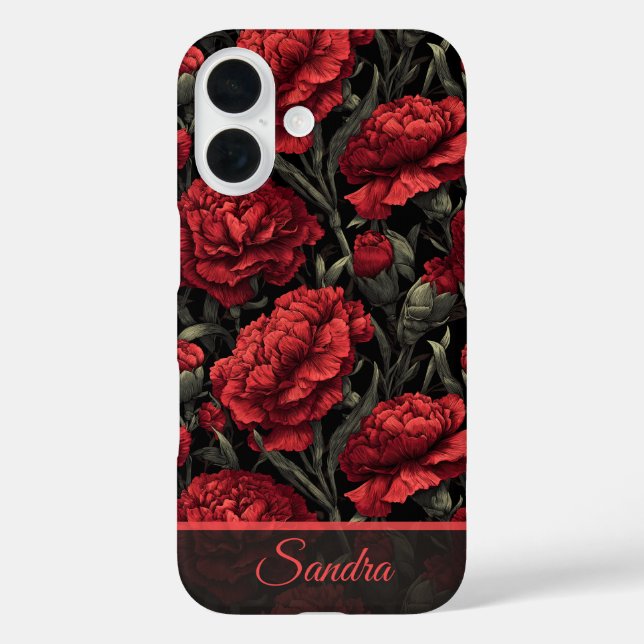 Funda iPhone 16 Artistic Wife Gift Carnation Custom (Reverso )