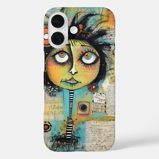 Funda iPhone 16 ArtLady 19 Encantadora y angustiada (Reverso )