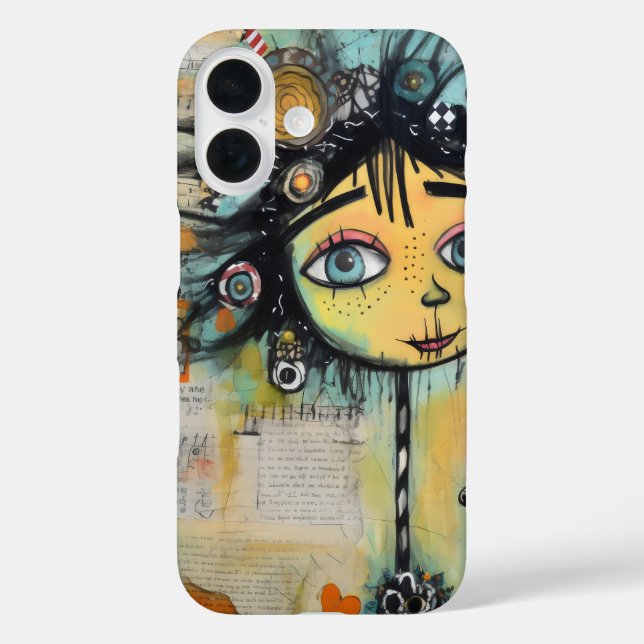 Funda iPhone 16 ArtLady 28 Encantador y afligido (Reverso )