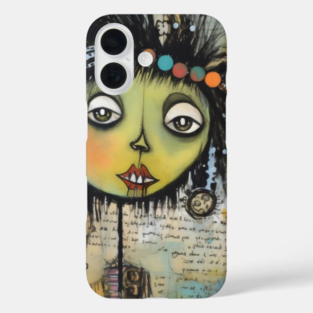 Funda iPhone 16 ArtLady 7 Encantador y afligido (Reverso )