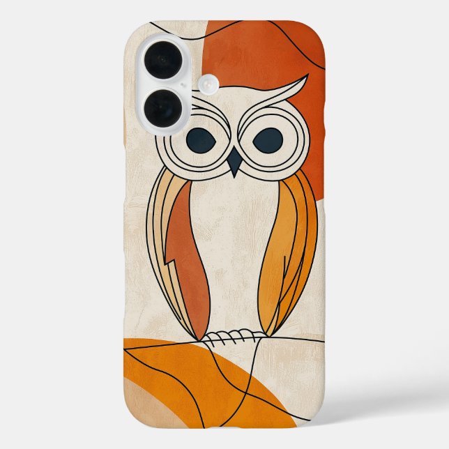 Funda iPhone 16 Aspecto curioso de búho (Reverso )
