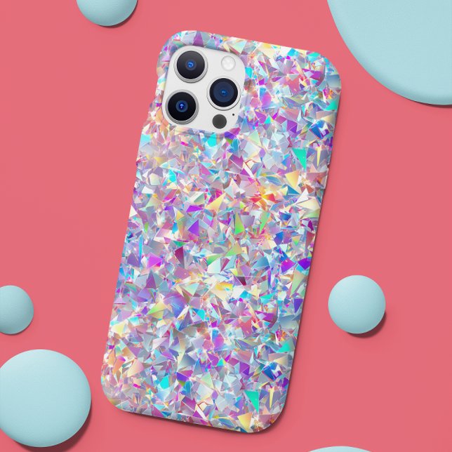 Funda iPhone 16 Aspecto de vidrio con brillo falso holográfico (Subido por el creador)