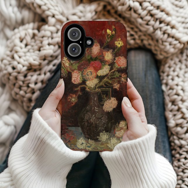 Funda iPhone 16 Asters chinos y gladiolos | Vincent van Gogh (Subido por el creador)