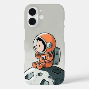 FUNDA iPhone 16 ASTRONAUT ON MOON ROCK