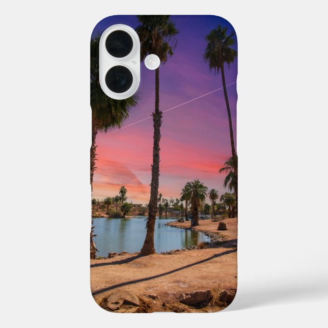 Funda iPhone 16 Atardecer en el estuche Papago Park IPhone (Reverso )