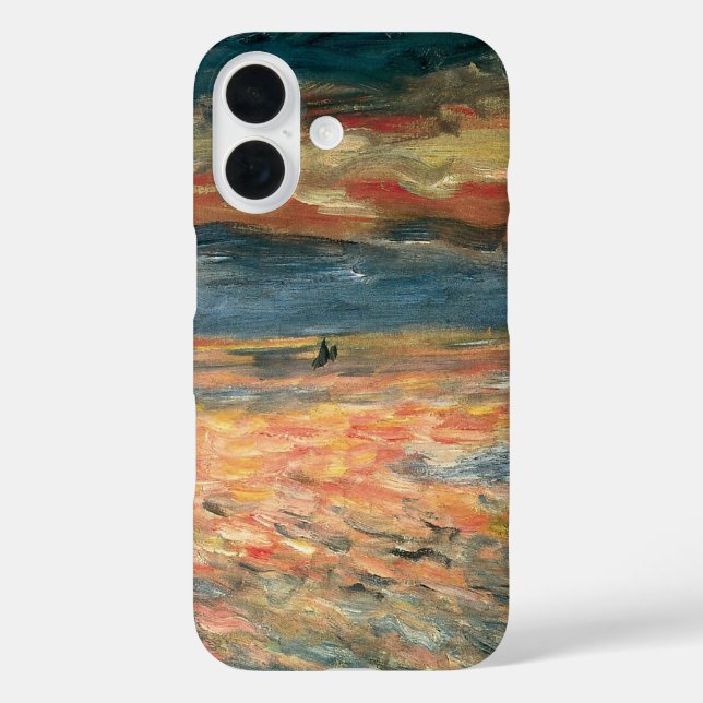 Funda iPhone 16 Atardecer en el mar por Pierre Renoir, Bella Artes (Reverso )