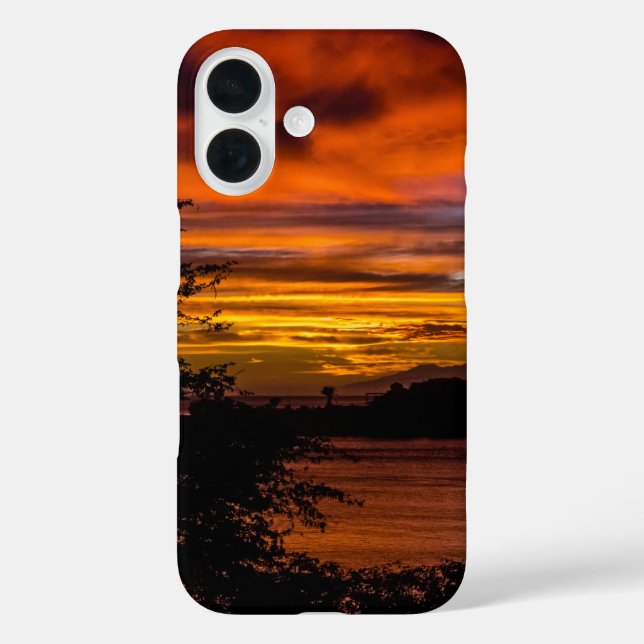 Funda iPhone 16 Atardecer en Praia, Cabo Verde (Reverso )