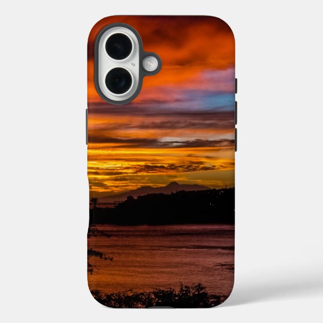 Funda iPhone 16 Atardecer en Praia, Cabo Verde (Reverso )