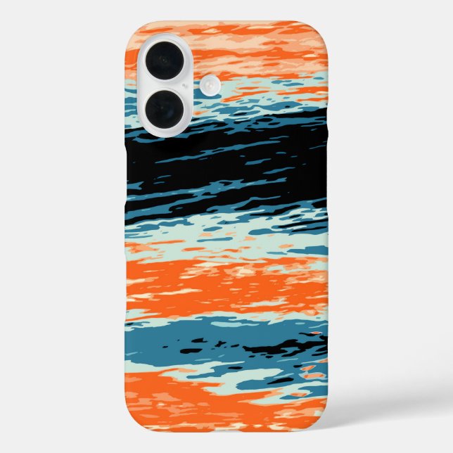 Funda iPhone 16 Atardecer/Océano/Onda/Mar (Reverso )