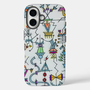 Funda iPhone 16 Atlantis Arte de acuarela geométrica bidimensional