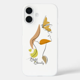 Funda iPhone 16 Audaz Belleza Mujeres Empoderamiento Face Line Art