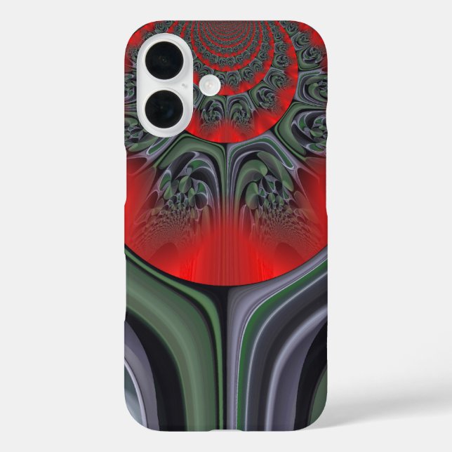 Funda iPhone 16 Aurora Roja Hipnótica | Aurora Boreal (Reverso )