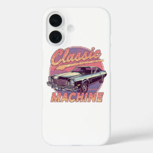Funda iPhone 16 Automóvil Clásico Estilo Vaporwave