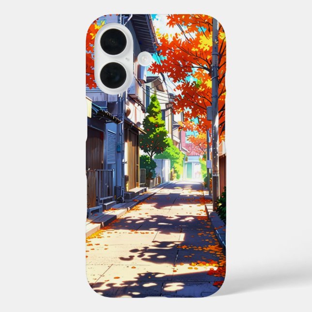 Funda iPhone 16 Autumn Cosy Street (Reverso )