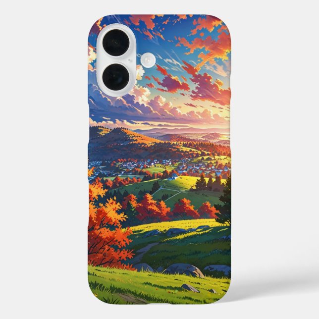 Funda iPhone 16 Autumn Hilltop Panorama (Reverso )