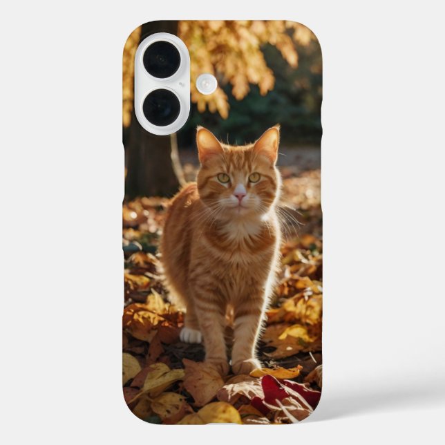 Funda iPhone 16 Autumn Leaves Cat (Reverso )