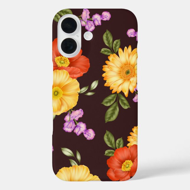 Funda iPhone 16 Autumn Symphony – Floral Design (Reverso )