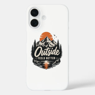 Funda iPhone 16 Aventura en la naturaleza de la montaña Outside Fe