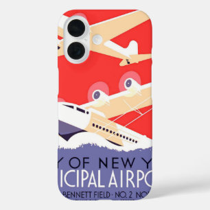 Funda iPhone 16 Avión Volando Vintage WPA colorido