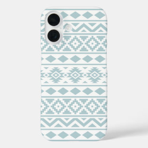 Funda iPhone 16 Aztec Essence Ptn III Huevo de pato azul sobre bla