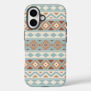 Funda iPhone 16 Aztec Essence Ptn IIIb Blue Cream Terracottas