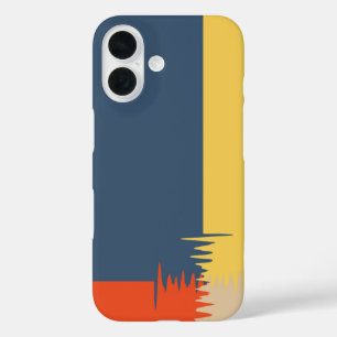 Funda iPhone 16 Azul Amarillo Rojo Crema