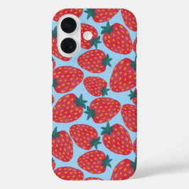 Funda iPhone 16 Azul de campo de fresa