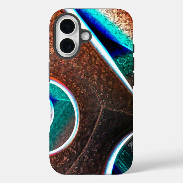 Funda iPhone 16 Azul de cobre (Reverso )