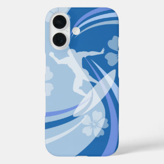 Funda iPhone 16 Azul de surf tropical