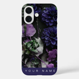 Funda iPhone 16 Azul oscuro en flor