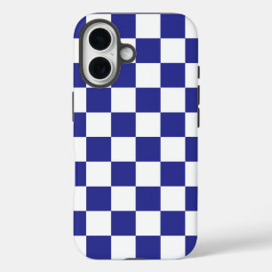 Funda iPhone 16 azul profundo y blanco