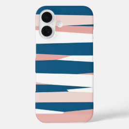 Funda iPhone 16 Azul rosa y blanco