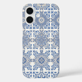 Funda iPhone 16 Azulejo Azul Portugués