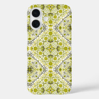 Azulejos florales en verde