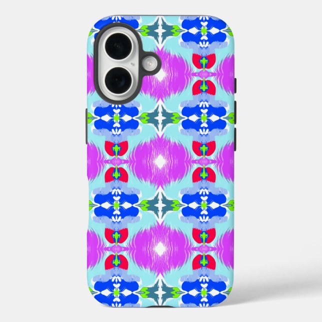 Funda iPhone 16 Azure Bloom Kaleidoscope (Reverso )