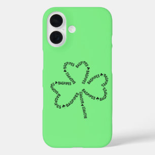 Funda iPhone 16 Bagpipes Textos Shamrock T-Shirt
