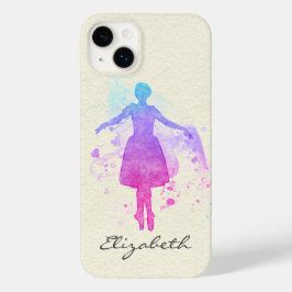 Funda iPhone 16 Bailarín de ballet acuático en punta - Tu nombre e