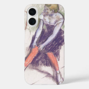Funda iPhone 16 Bailarina con medias rojas de Edgar Degas