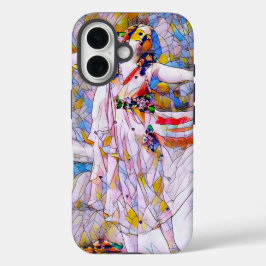 Funda iPhone 16 Bailarina de vidrio manchado con vestido flojo