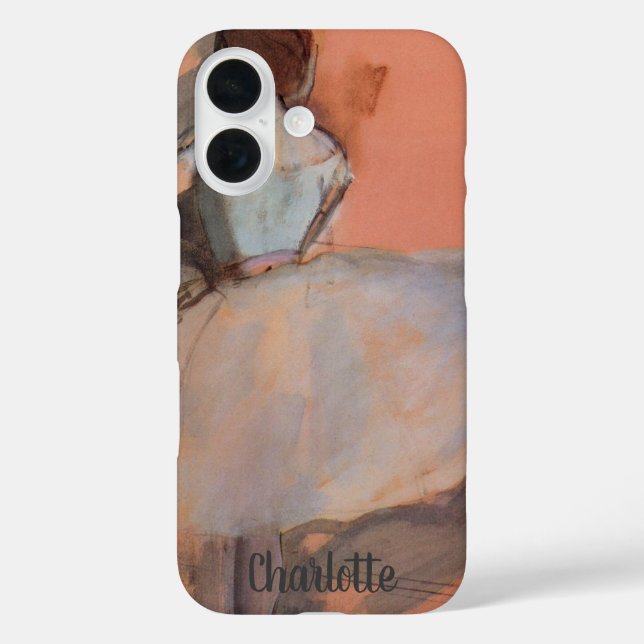 Funda iPhone 16 Bailarina en el bar de Edgar Degas, ballet de époc (Reverso )