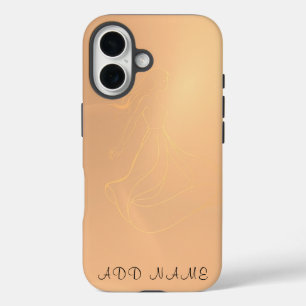 Funda iPhone 16 Bailarina etérea en Golden Light Elegant Wall Art