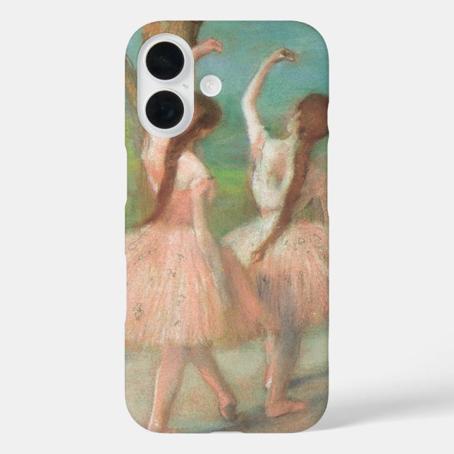 Funda iPhone 16 Bailarinas de rosa de Edgar Degas, arte de ballet  (Reverso )