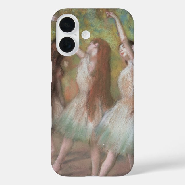 Funda iPhone 16 Bailarines verdes de Edgar Degas, arte de ballet d (Reverso )