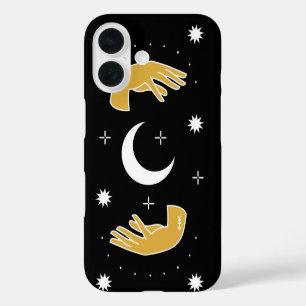 Funda iPhone 16 Balance lunar - manos sagradas y luna creciente