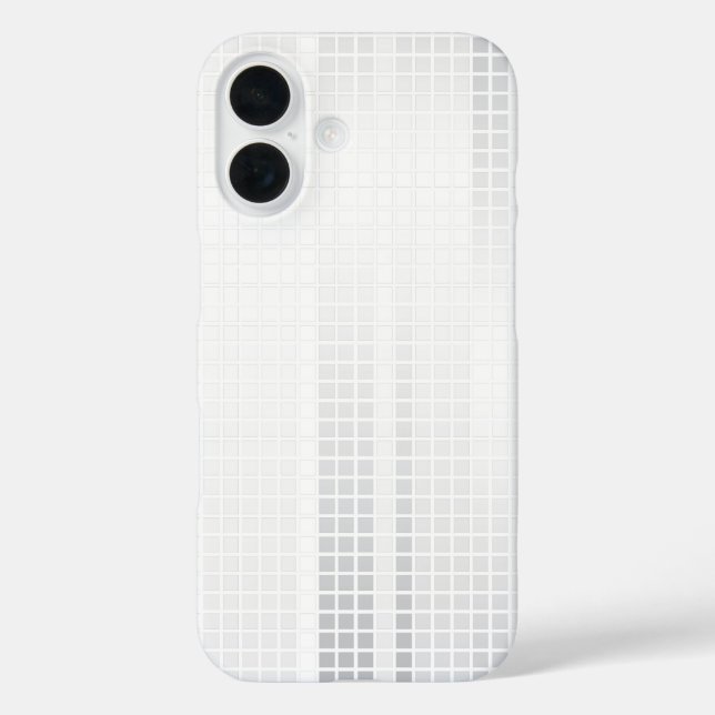 Funda iPhone 16 Baldosas de mosaico blanco (Reverso )