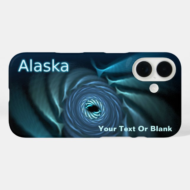 Funda iPhone 16 Ballenas de hielo fractales (Reverso (Horizontal))