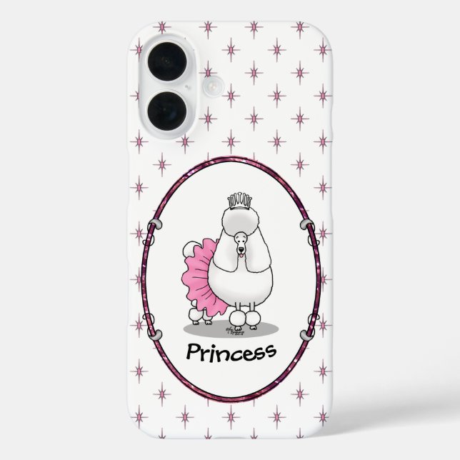 Funda iPhone 16 Ballet divertido Ballerina Princesa Poodle Perro ( (Reverso )