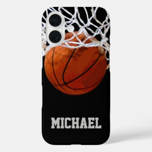 Funda iPhone 16 Baloncesto Su Nombre
